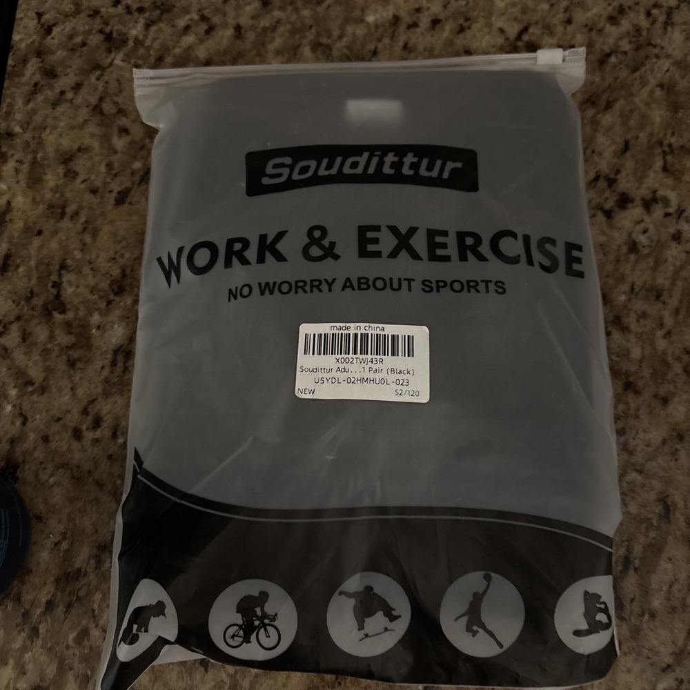 Soudittur Adult Knee Pads for Gardening,‎ Anti-Slip Collision Avoidance Black